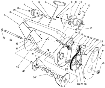Part Location Diagram of 39-5190 Lawn Boy Washer-Thrust